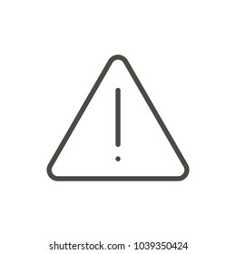 Danger icon vector. Line warning symbol. Trendy flat outline ui sign design. Thin linear graphic pictogram for web site, mobile application. Logo illustration. Eps10.