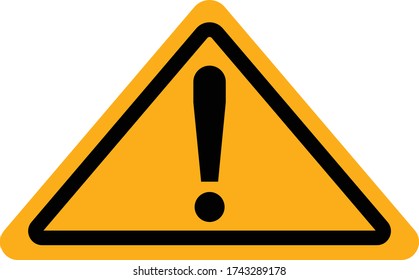 Gefahrensymbol-Vektor mit weißem Hintergrund