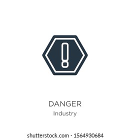 Danger icon vector. Trendy flat danger icon from industry collection isolated on white background. Vector illustration can be used for web and mobile graphic design, logo, eps10