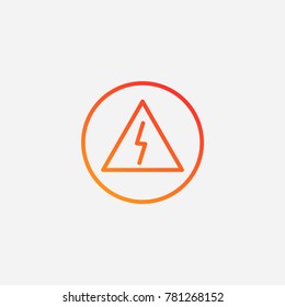 Danger icon.gradient illustration isolated vector sign symbol