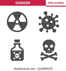 Danger Icons. Professional, pixel perfect icons, EPS 10 format.