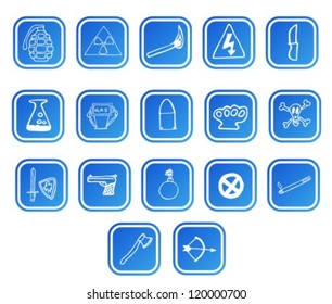 Danger icons set