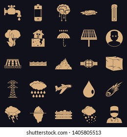 Danger icons set. Simple set of 25 danger vector icons for web for any design