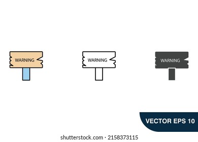 danger icons  symbol vector elements for infographic web