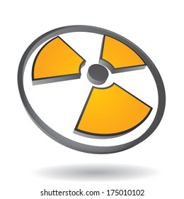 Danger - Isolated radioactive sign 