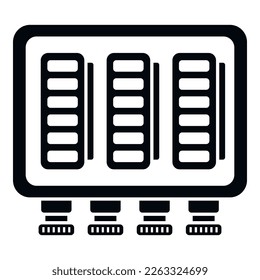 Danger junction box icon simple vector. Electric switch. Control laptop