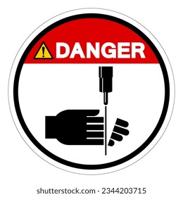 Danger Keep Hand Away From Jet Symbol Sign, Vector Illustration, Isolate On White Background Label .EPS10