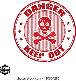 Danger Keep Out grunge stamp.Vector