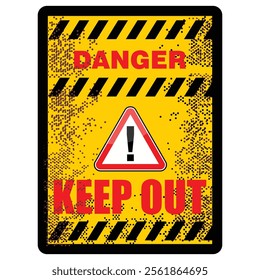 Danger, Keep Out, sign and board vector