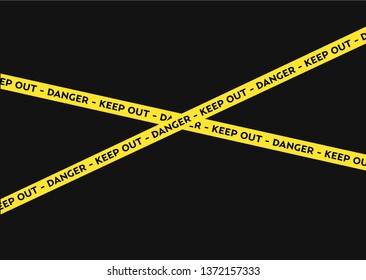 Danger - keep out sign vector illustration.