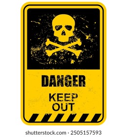 Danger, Keep Out, sign vector