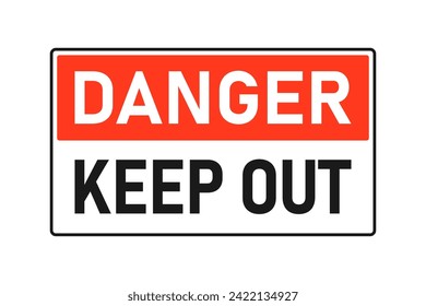 Danger, keep out sign. Warning symbol. Flat vector illustration