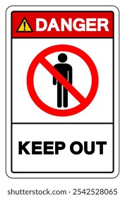 Danger Keep Out Symbol Sign, Vector Illustration, Isolate On White Background Label.EPS10