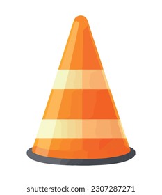 Peligro Mantener fuera, icono de cono de tráfico aislado