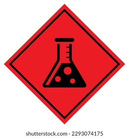 Signo de símbolo de área química de prueba de laboratorio de peligro,Ilustración de vectores, Aislado en etiqueta de fondo blanco. EPS10