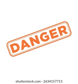 Danger Letter Rubber Stamp Template Design