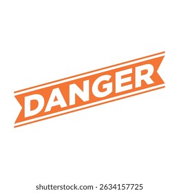 Danger Letter Rubber Stamp Template Design