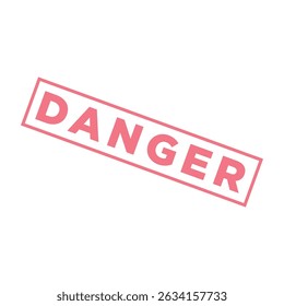 Danger Letter Rubber Stamp Template Design