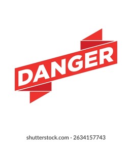 Letra de peligro Diseño de Plantilla de sello de goma