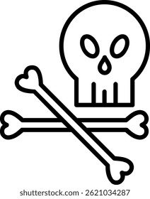 Design de ícone de vetor preenchido de linha de perigo