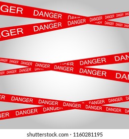 Danger Line Set 3D. Vector illustration EPS10