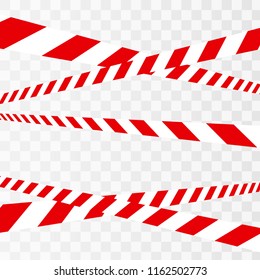 Danger Line Set 3D. Vector illustration EPS10