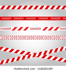 Danger Line Set. Vector illustration 3D