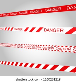 Danger Line Set. Vector illustration 3D