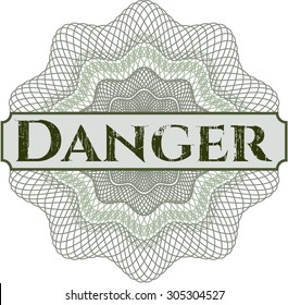 Danger linear rosette