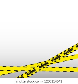 Danger lines stripes set. Warning tapes. Danger signs. Vector flat style cartoon illustration isolated on background