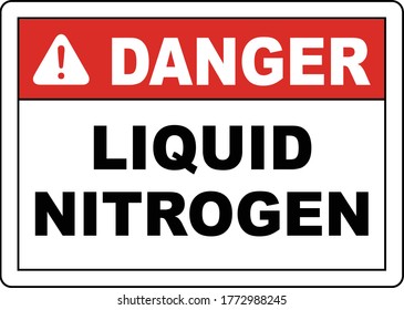 Danger Liquid Nitrogen warning Sign