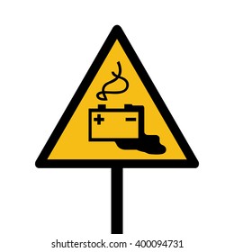 Danger from Loading Batteries Sign