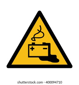 Danger from Loading Batteries Warning Sign