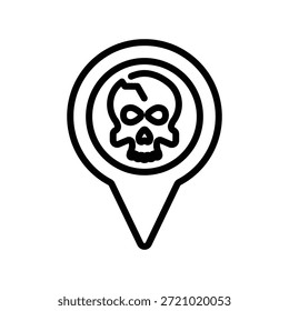 Symbol "Gefahrenort", Linien-Vektorgrafiken