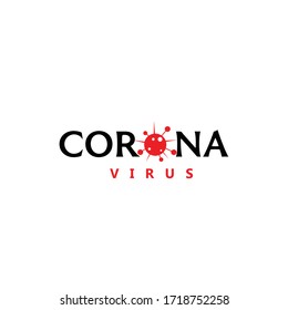 logotipo de peligro para el virus de la corona 