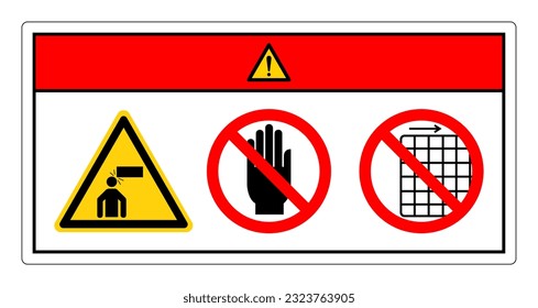 Danger Low Clearance Do Not Touch and Do Not Remove Guard Symbol Sign, Vector Illustration, Isolate On White Background Label .EPS10
