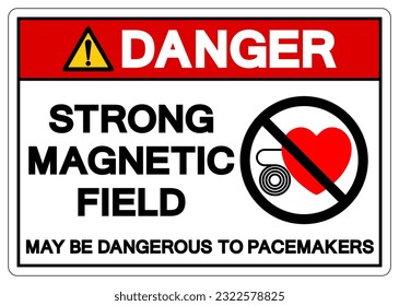 Danger Magnetic Field Symbol Sign, Vector Illustration, Isolate On White Background Label. EPS10