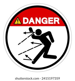 Danger Of Material Spattering Symbol Sign, Vector Illustration, Isolate On White Background Label .EPS10