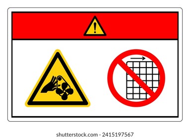 Danger Moving Belt and Fan Keep Away Do Not Remove Guard Symbol Sign, Vector Illustration, Isolate On White Background Label .EPS10