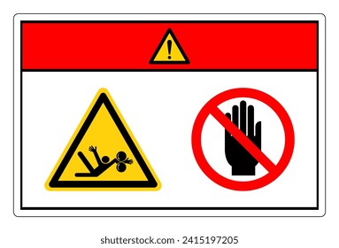 Danger Moving Machinery Do Not Touch Symbol Sign, Vector Illustration, Isolate On White Background Label. EPS10