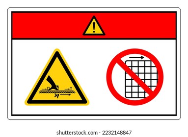 Danger Moving Part Cause Injury Hazard Do Not Remove Guard Symbol Sign, Vector Illustration, Isolate On White Background Label .EPS10