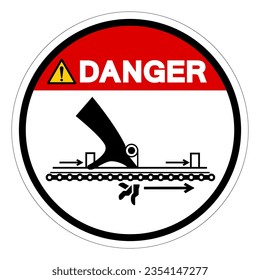 Danger Moving Part Cause Injury Hazard Symbol Sign, Vector Illustration, Isolate On White Background Label .EPS10