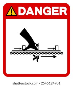 Danger Moving Part Cause Injury Hazard Symbol Sign, Vector Illustration, Isolate On White Background Label.EPS10