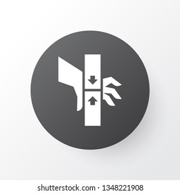 Danger moving part icon symbol. Premium quality isolated injury element in trendy style.