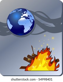 Danger nature - conflagration, wildfire