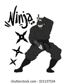 danger ninja illustration