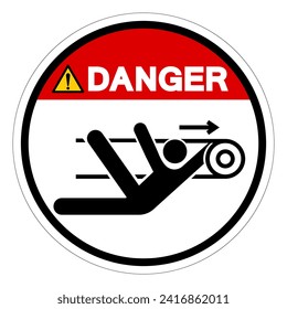 Danger Nip Hazard Symbol Sign, Vector Illustration, Isolate On White Background Label .EPS10