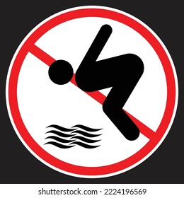 DANGER, NO DIVING, SIGN LABEL