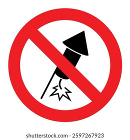 Danger. No Fireworks or Firecrackers Sign