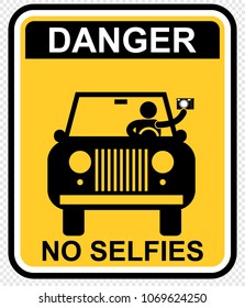 danger, no selfie